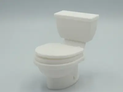 miniature Bathroom modern toilet  3D print model