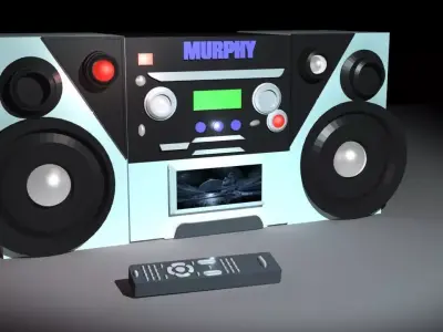 fancy cd player Low-poly 3D model