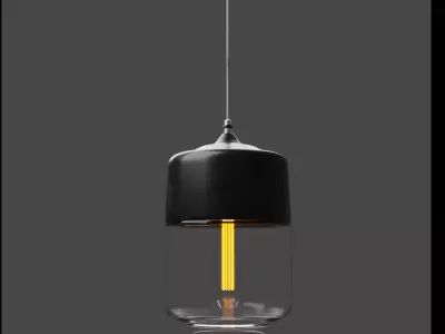 Hanging Light Short Cylinder 3D model