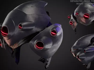 Widowmaker Helmet for Cosplay 3D print model
