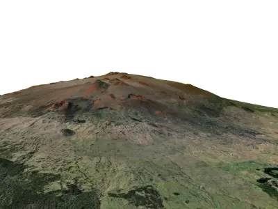 Mountain landscape Mauna Kea Forest Reserve Hawaii 3D model