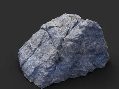 Gray Boulder Beach Rock Collection 210110 Low-poly 3D model