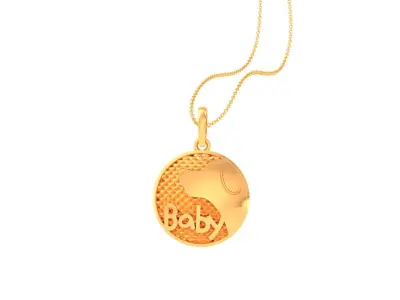 Kids Round Pendants 3dm STL OBJ FBX Renders Details 3D print model