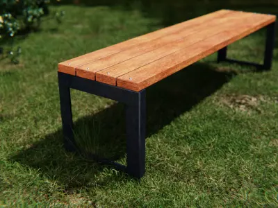 Garden Bench 01 Low-poly 3D model purchase