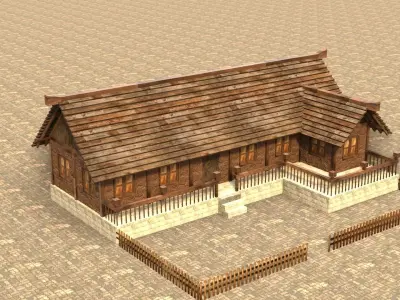 Medieval house sixteen 8 Low-poly 3D model