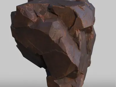 Rock boulder Low-poly 3D model