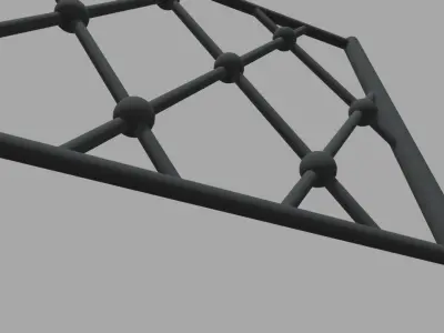 Fence 04 Low-poly 3D model