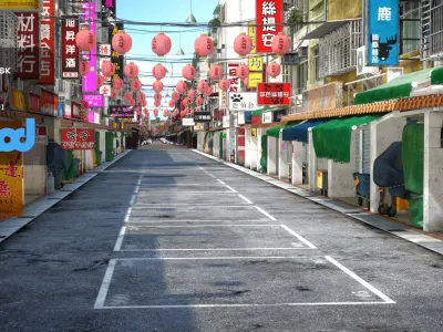 Raohe Street Night Market Day 3D model