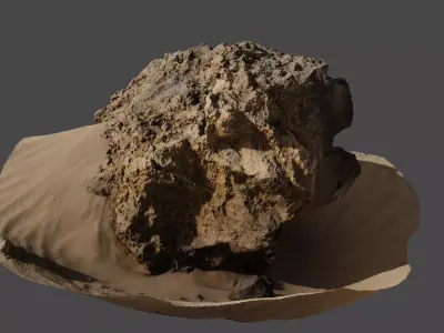 Rock05 rock in sand 3D model