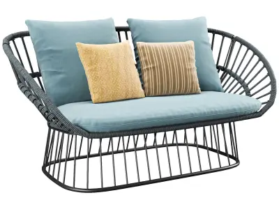 Cala 2 Seater Garden sofa By Kettal 3D model