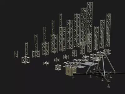 Square Stage Truss F34 F32 F44 Kit 3D model
