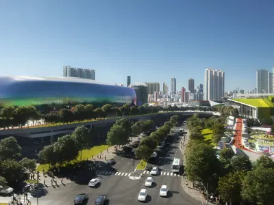 Modern Sports Complex Masterplan - Stadium Indoor Arena 3D model