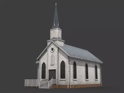 Church Low-poly 3D model