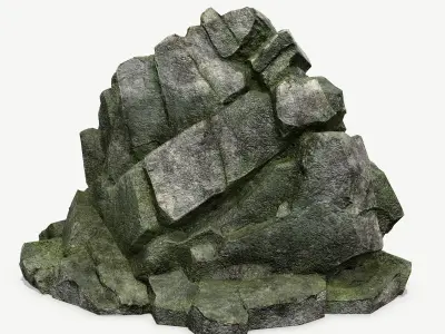 Mountain 3 rock Low-poly 3D model