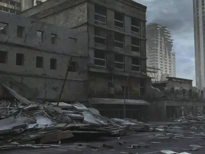  Ruined City Destroyed Cityscape 