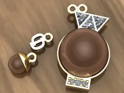 Aquarius pendant 3D print model