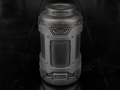 Sci-fi Barrel Low-poly 3D model