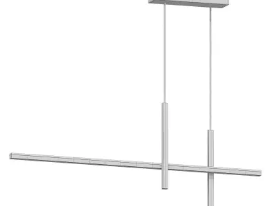 Modern Minimalist Long Line LED Chandelier Low-poly 3D model