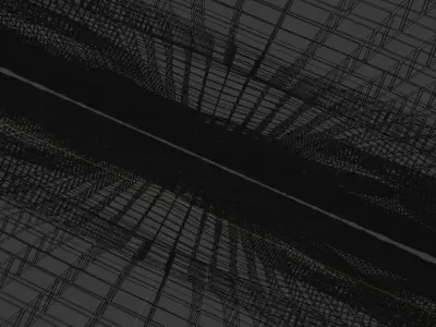 Abstract Scifi Cube Wave 3D model