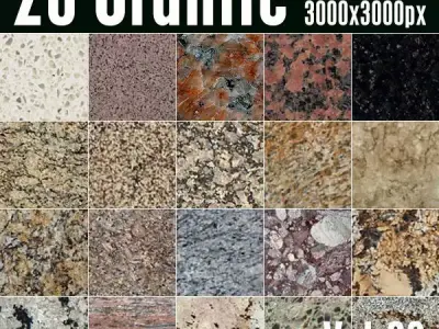 20 High Res Seamless Granite Textures Vol02 Texture