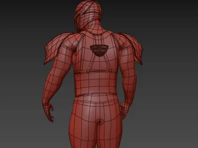 Beta Suit and Sci-Fi Gun Low-poly 3D model