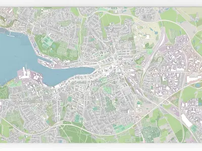 Cityscape Flensburg Germany 3D model