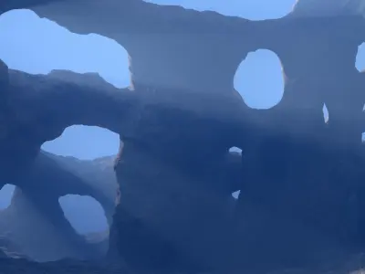 Underwater cavern 3D model