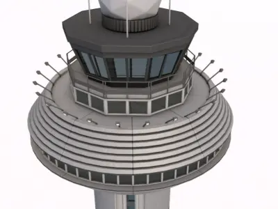 Airport Control Tower 3D model