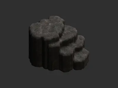Cave Platform 1 - 4 Combo - Base Low-poly 3D model