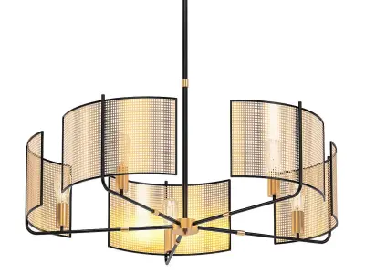 Caspian 5 metal chandelier 3D model