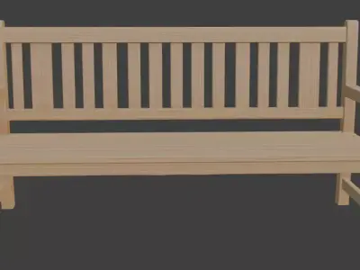 Classic Park Bench 3D Model 3D model buy