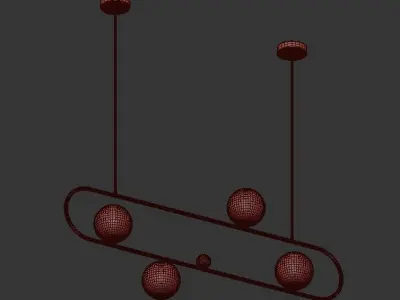 Horizontal Balls Balance Black 4 3D model