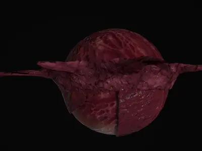 Low-Poly Eyeball Growth - A Creature for Horror Low-poly 3D model