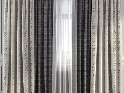 Curtain Set 233 3D model