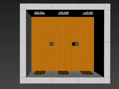 Modern Vaulted Ceiling Interior 3D model