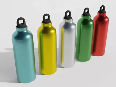 water bottle Low-poly 3D model