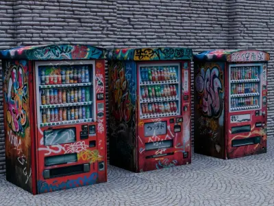 Vending Machine Low-poly 3D model