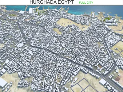 Hurghada Egypt 60km Low-poly 3D model