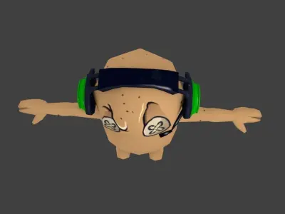 Low poly Voodoo Doll    Low-poly 3D model