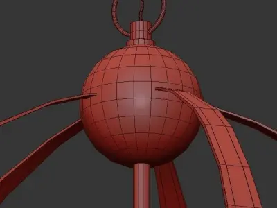 RUFUS wrought iron chandelier 3D model