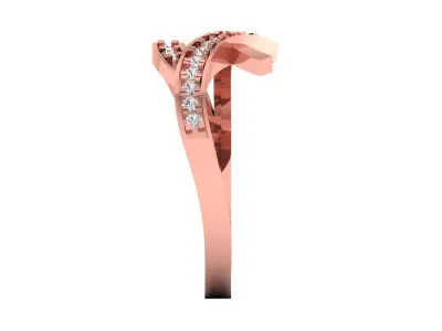 Solitaire Wedding Engagement Women Rings By Pass Ring 3D print model purchase