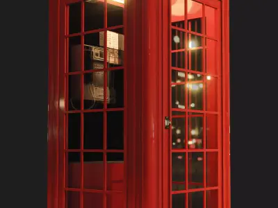 K2 - Telephone London Low-poly 3D model