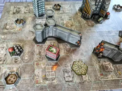 8mm Hex Terrain - Sci fi Human City 3D print model