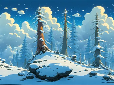 HDRI Cartoon Panoramas Low-poly 3D model