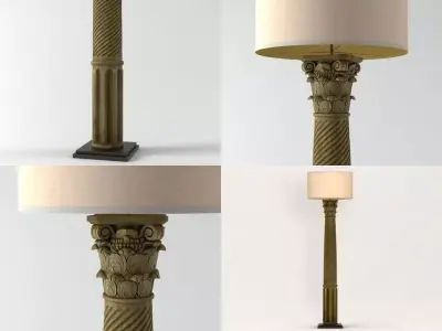 Corinthian column floor lamp 3D model