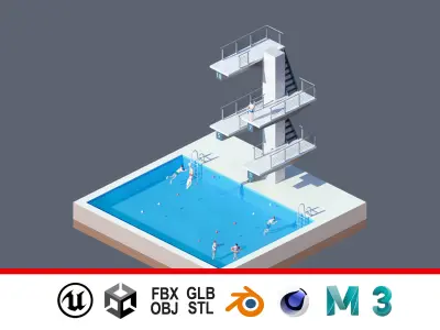 land 71A Low-poly 3D model