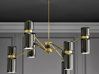 EDGAR gold chandelier 3D model