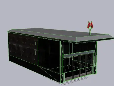 Subway entrance Low-poly 3D model get