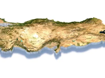 Turkey Terrain Country 3D model