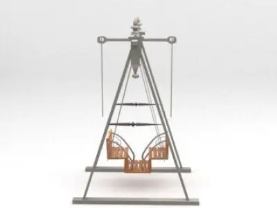 swing wooden 3D model